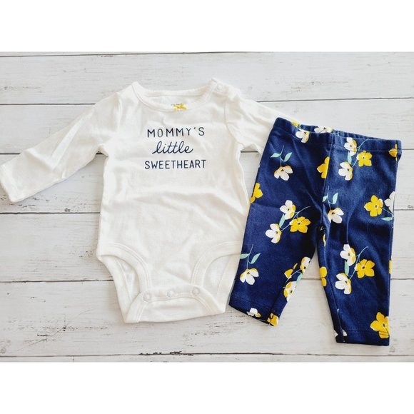 •Carter's 3 Month 3pc Mommy's Sweetheart Outfit - Picture 3 of 6